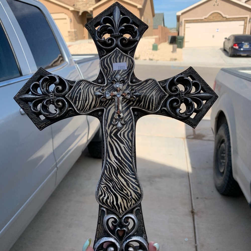Zebra decorative cross